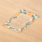 Orange Blossoms Citrus Botanical Wedding  Acryl Uitnodigingen (Laagn)