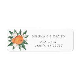 Orange Blossoms Citrus Botanical Wedding  Etiket
