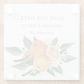 Orange Blossoms Citrus Botanical Wedding  Glazen Onderzetter (Achterkant)