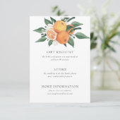 Orange Blossoms Citrus Botanical Wedding  Informatiekaartje (Staand voorkant)