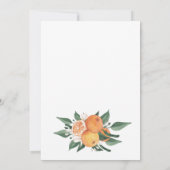 Orange Blossoms Citrus Botanical Wedding  Kaart (Achterkant)