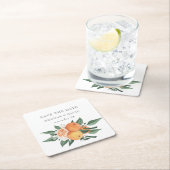 Orange Blossoms Citrus Botanical Wedding  Kartonnen Onderzetters (Insitu)