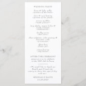 Orange Blossoms Citrus Botanical Wedding  Programmakaart (Achterkant)