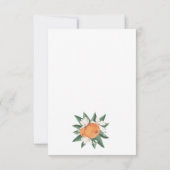 Orange Blossoms Citrus Botanical Wedding RSVP Kaartje (Achterkant)