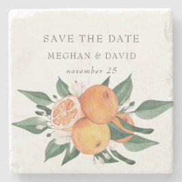 Orange Blossoms Citrus Botanical Wedding   Stenen Onderzetter