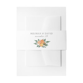 Orange Blossoms Citrus Botanical Wedding Uitnodigingen Wikkel