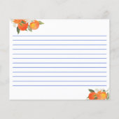 Orange blue azulejo talavera tiles recipe card (Achterkant)