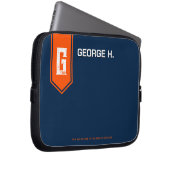Orange Blue Laptop Case for Man (Voorkant Rechts)
