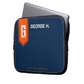 Orange Blue Laptop Case for Man (Voorkant Links)