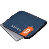 Orange Blue Laptop Case for Man (Voorkant onderkant)