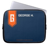Orange Blue Laptop Case for Man (Voorkant)