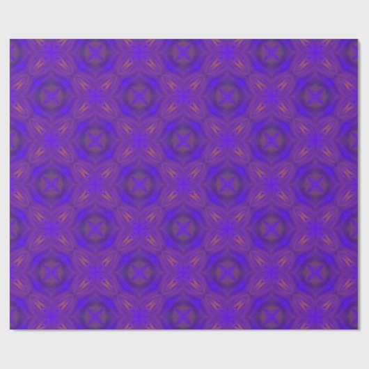 Orange Blue Purple Abstract Lattice Pattern Cadeaupapier (Vlak)
