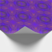 Orange Blue Purple Abstract Lattice Pattern Cadeaupapier (Hoek)