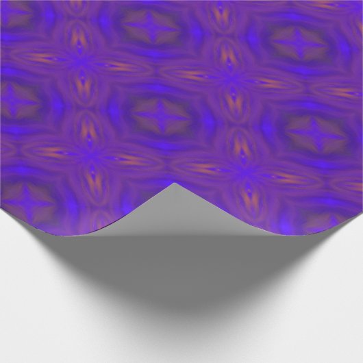 Orange Blue Purple Abstract Lattice Pattern Cadeaupapier (Hoek)