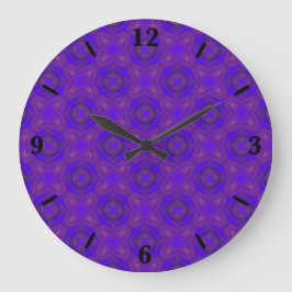Orange Blue Purple Abstract Lattice Pattern Grote Klok