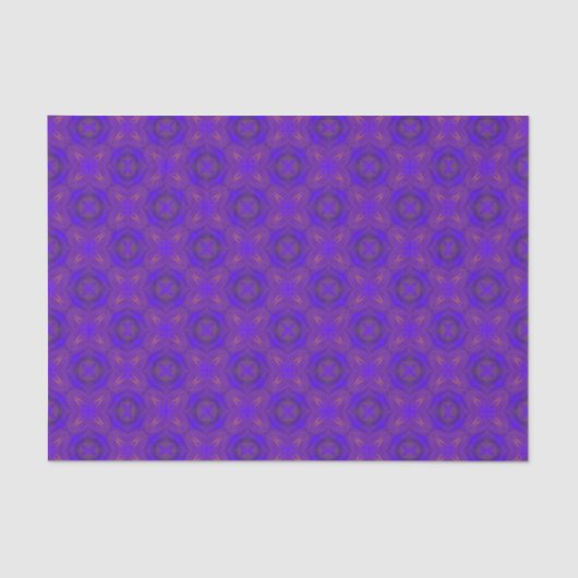 Orange Blue Purple Abstract Lattice Pattern Tissuepapier (Voorkant)