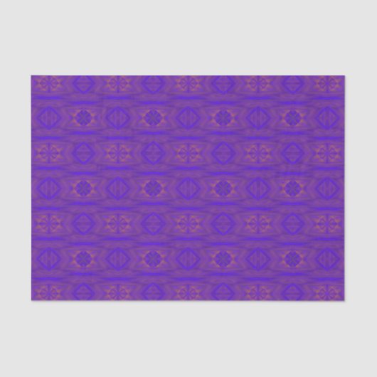 Orange Blue Purple Abstract Trellis Pattern Tissuepapier (Voorkant)