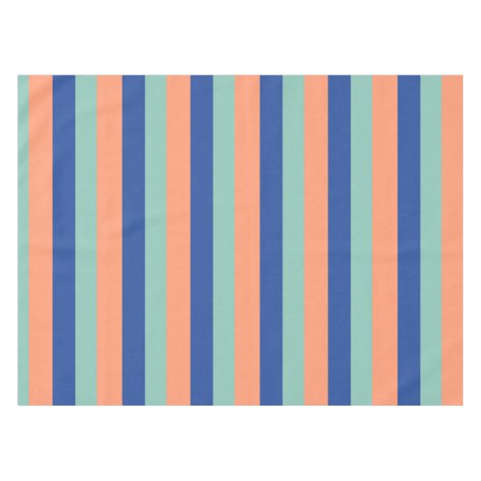 Orange & Blue Stripes  Tie Tafelkleed (Voorkant (Horizontaal))