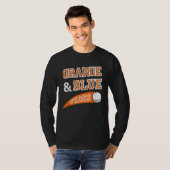 Orange & Blue Vibes Hockey Team Fan T-shirt (Voorkant volledig)