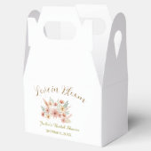 Orange boho love in Bloom bridal shower name retro Bedankdoosjes (Geopend)