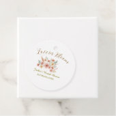 Orange boho love in Bloom bridal shower name retro Bedankjes Labels (In situ)