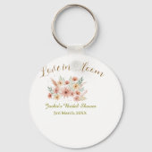 Orange boho love in Bloom bridal shower name retro Sleutelhanger (Achterkant)