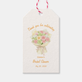 orange bouquet Bridal Shower Cadeaulabel