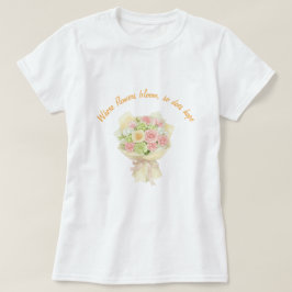 orange bouquet Bridal Shower T-shirt