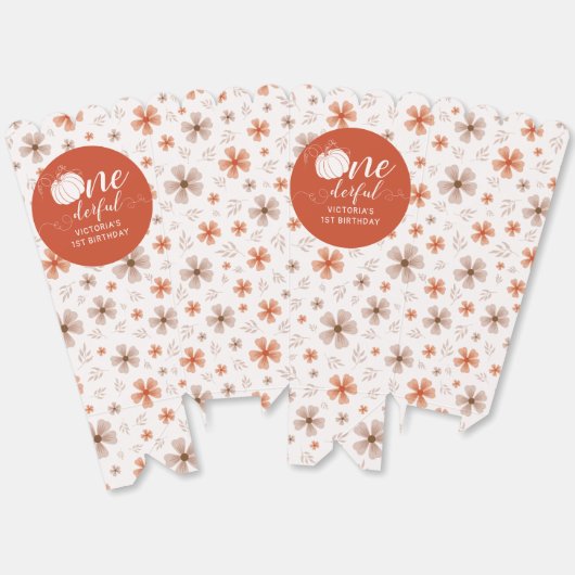 ORANGE BOW & ARCH FALL PUMPKIN FLOWERS BIRTHDAY BEDANKDOOSJES (Ongevouwen)