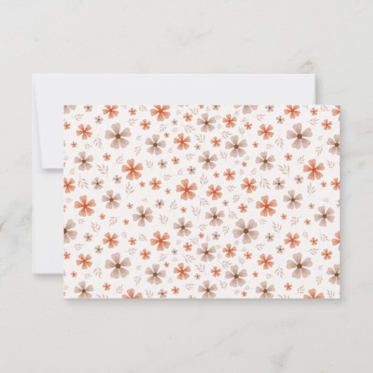 ORANGE BOW & ARCH FALL PUMPKIN FLOWERS BIRTHDAY BEDANKKAART (Achterkant)