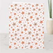 ORANGE BOW & ARCH FALL PUMPKIN FLOWERS BIRTHDAY KAART (Achterkant)