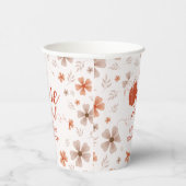 ORANGE BOW & ARCH FALL PUMPKIN FLOWERS BIRTHDAY PAPIEREN BEKERS (Rechts)