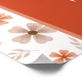 ORANGE BOW & ARCH FALL PUMPKIN FLOWERS BIRTHDAY POSTER (Hoek)