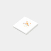 Orange bow jingle Mingle retro boho family namdate Post-it® Notes (Schuin)