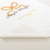 Orange bow jingle Mingle retro boho family namdate Sherpa Deken (3/4)