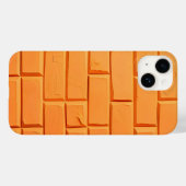 Orange Brick Pattern iPhone Case Bold Style (Achterkant (horizontaal))