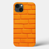 Orange Brick Wall iPhone Case Bright Style (Achterkant)