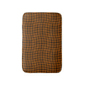 Orange Brown Plaid Checker Seamless Pattern Badmat (Voorkant Verticaal)