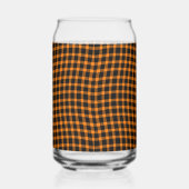 Orange Brown Plaid Checker Seamless Pattern Blikvorm Glas (Rechts)