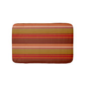 Orange Brown rust and Pink Stripes Badmat (Voorkant)