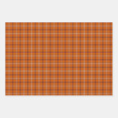 Orange Burgundy White Plaid Classic Inpakpapier Vel (Voorkant)