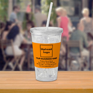 Orange Business Merk   Acryl Bekertje Drinkbeker
