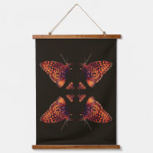 Orange Butterfly Nature Abstract Hangend Wandkleed (Voorkant)