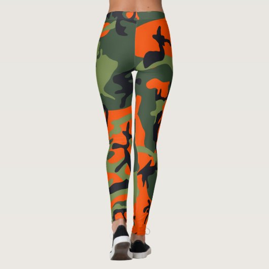 Orange camouflage leggings (Achterkant)