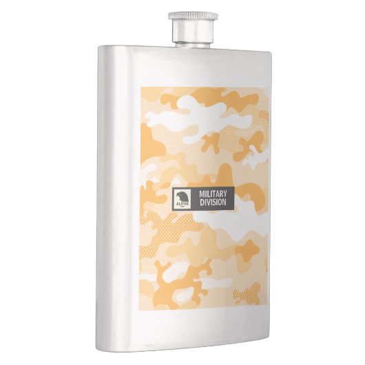 Orange Camouflage Pattern Military  Flacon (Rechts)