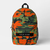 Orange Camouflage Pattern, Your name, Personalize Bedrukte Rugzak (Voorkant)