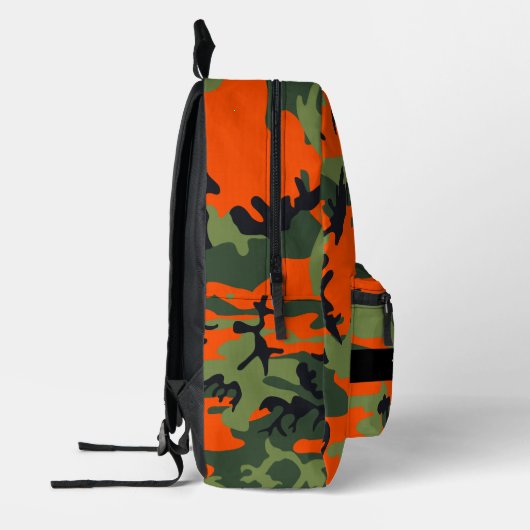 Orange Camouflage Pattern, Your name, Personalize Bedrukte Rugzak (Links)