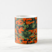 Orange Camouflage Pattern, Your name, Personalize Koffiemok (Center)