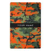 Orange Camouflage Pattern, Your name, Personalize Mini Klembord (Achterkant)