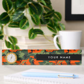 Orange Camouflage Pattern, Your name, Personalize Naambordje